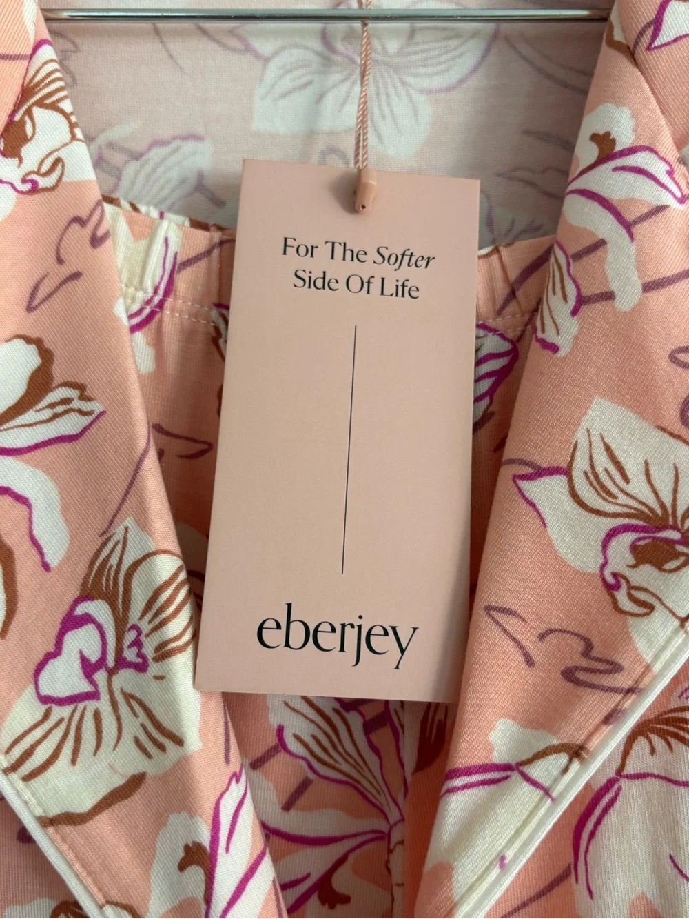 Peach Floral Short-Sleeve Pajama Set